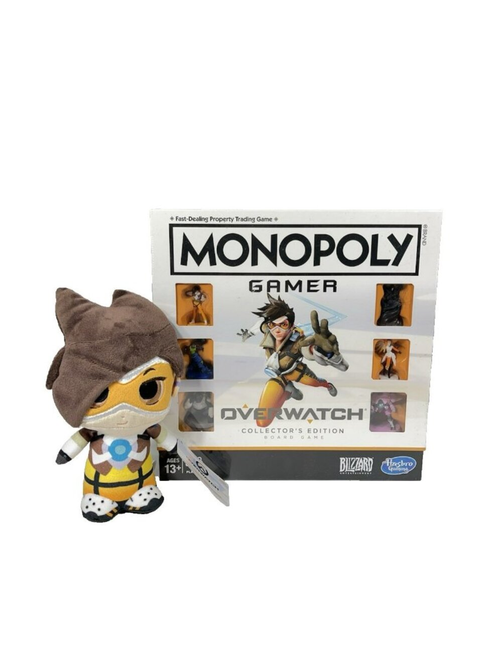 Monopoly Gamer Overwatch Collectors Edition Board Game & Tracer Plush Bundle